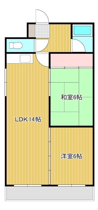 アソルティ伝馬町(2LDK/8階)の間取り写真