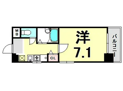 アコルデパルク下山手(1K/8階)の間取り写真