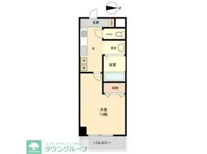 リアライズ黄金(1K/7階)の間取り写真