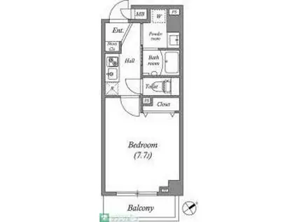 ルネサンスコート駒込(1K/5階)の間取り写真