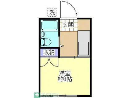 エンゼル西生田B棟(1K/1階)の間取り写真