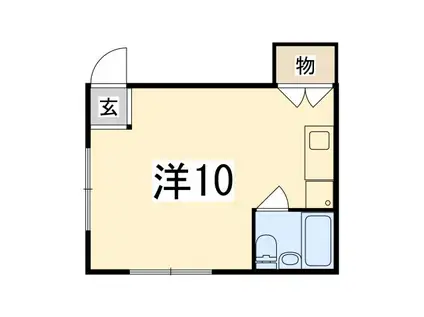 ワンルーム獨協前(ワンルーム/1階)の間取り写真