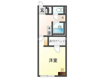 レオネクストソレイユ平井(1K/2階)の間取り写真