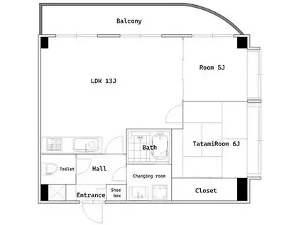 グリーンガーデンI(2LDK/1階)の間取り写真