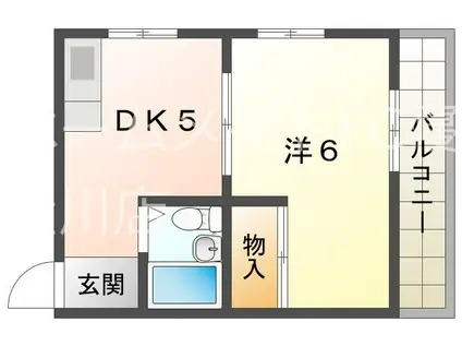 プレアール蔀屋本町(1DK/1階)の間取り写真