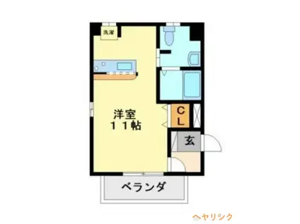 MARCHE III(ワンルーム/4階)の間取り写真