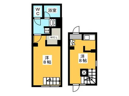 PASEO市谷台町I(1LDK/1階)の間取り写真