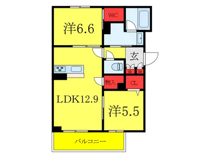 JR京浜東北線 西川口駅 徒歩11分 3階建 新築(2LDK/1階)の間取り写真