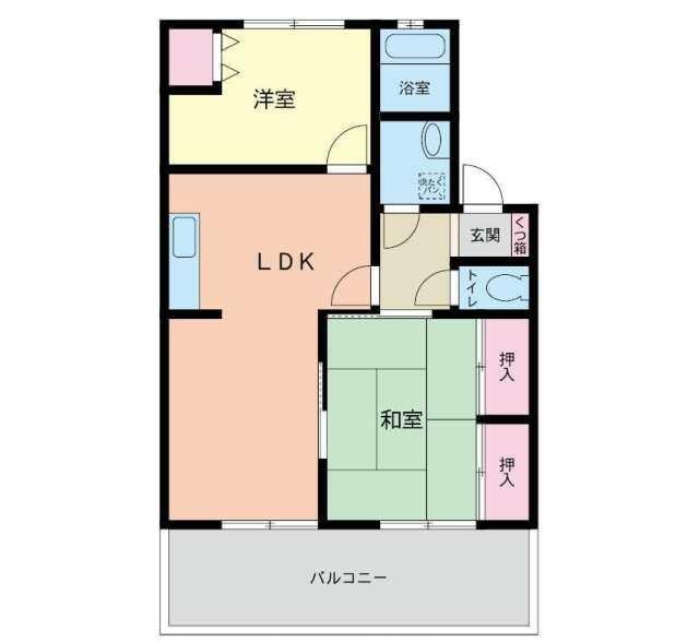 アパートメントチャルコ(3DK/2階)の間取り写真