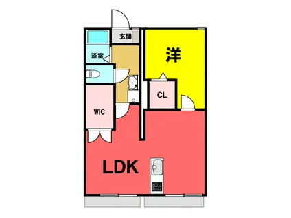 プログレスII(1LDK/1階)の間取り写真