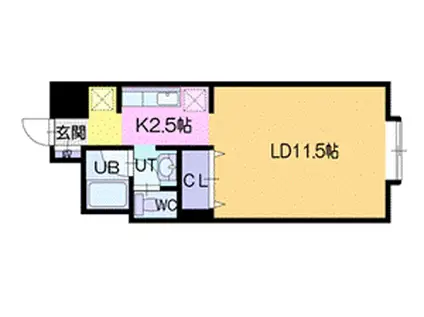 藤井ビルひばりヶ丘(1K/5階)の間取り写真