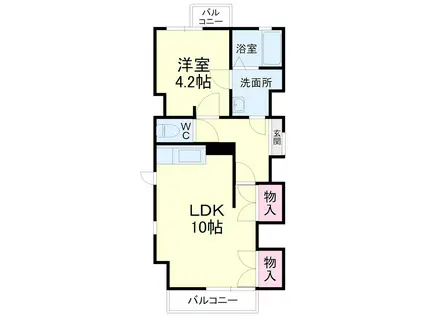 ARCO11(1LDK/2階)の間取り写真