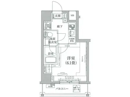 アイル イマージュ弘明寺(1K/9階)の間取り写真