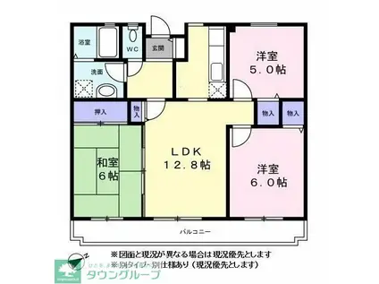 ファミーリェ二俣川(3LDK/1階)の間取り写真