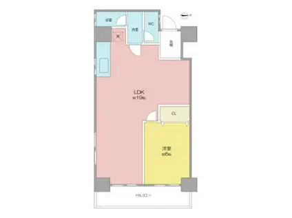 都ハイツ(1LDK/2階)の間取り写真