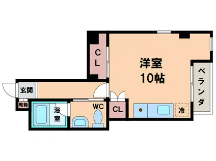 パラード天王寺(ワンルーム/10階)の間取り写真