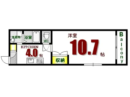 第29やたがいビル(1K/10階)の間取り写真