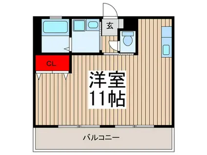 コーポラス小山(ワンルーム/1階)の間取り写真