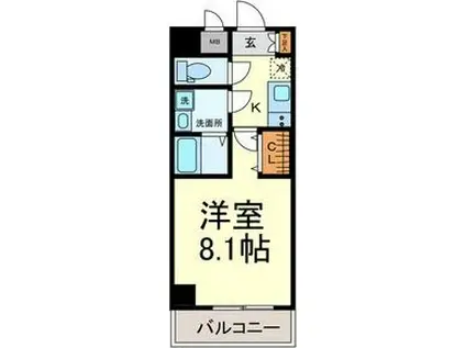 LANCIA HEIAN(1K/3階)の間取り写真