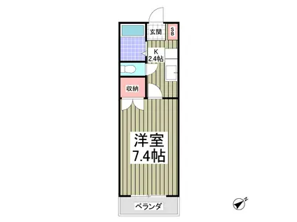 メゾン・ド・エイミー(1K/2階)の間取り写真