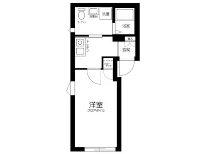 GLICION竹ノ塚(1K/4階)の間取り写真
