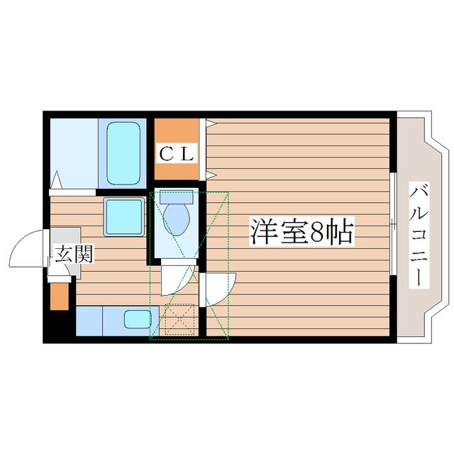 サンヒルズみずほ台(1K/1階)の間取り写真