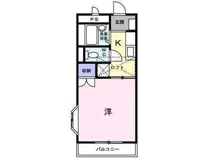 アーバン田代 3(1K/1階)の間取り写真