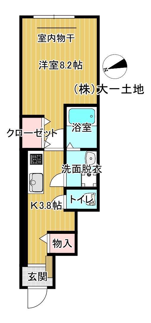 LEBEL DRIE(1K/1階)の間取り写真
