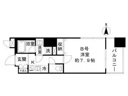 FORTUNATE PLACE(1K/9階)の間取り写真