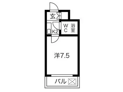 Tテラス明大寺(1K/2階)の間取り写真