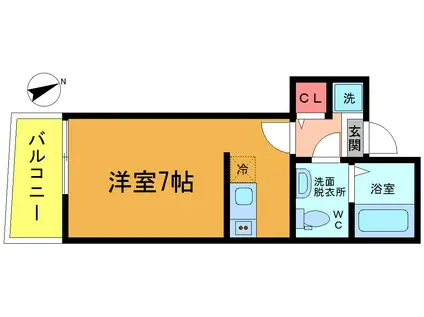 ザ・ワン(ワンルーム/3階)の間取り写真