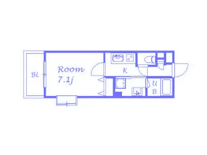 未来館大宮(1K/2階)の間取り写真