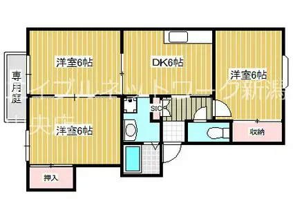 メゾンドシャンテ(3DK/1階)の間取り写真