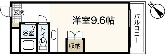 サンロード(ワンルーム/3階)の間取り写真
