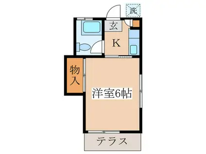 藤コーポ(1K/1階)の間取り写真