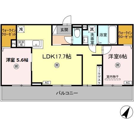 メゾン・ド・K S(2LDK/3階)の間取り写真