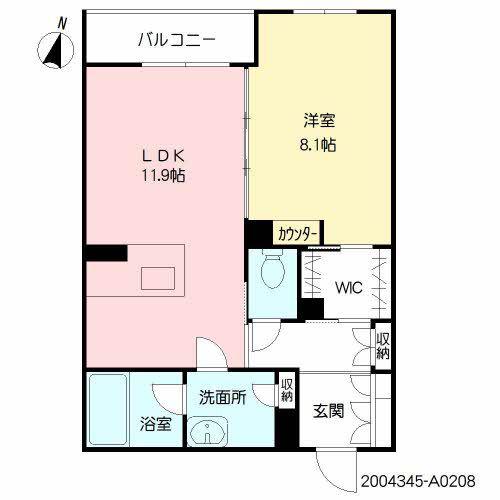 ロイヤル シャーメゾン プレミアム(1LDK/2階)の間取り写真