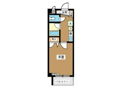 カーサ松原(1K/2階)の間取り写真