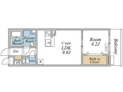 リブリ・ココシャンブル(1LDK/1階)の間取り写真