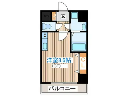 レジデンスREIWA支倉(ワンルーム/6階)の間取り写真