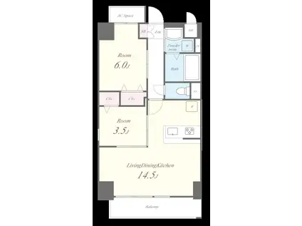 アルカス聖蹟(2LDK/10階)の間取り写真