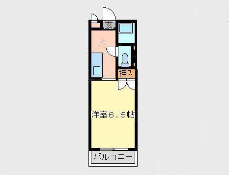 マインメイツマンション(1K/2階)の間取り写真