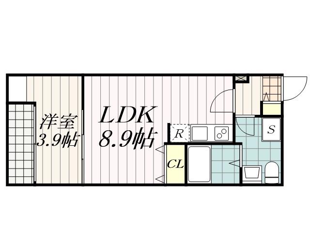 VAU HOUSE青葉の森(1LDK/3階)の間取り写真