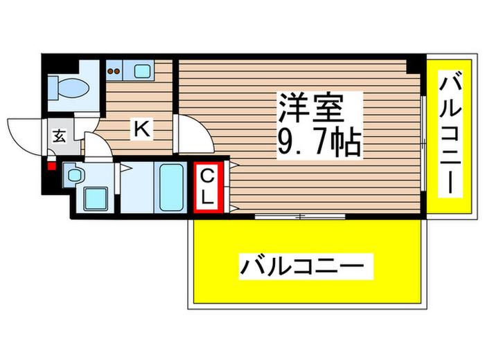 金太郎ヒルズ18(1K/4階)の間取り写真