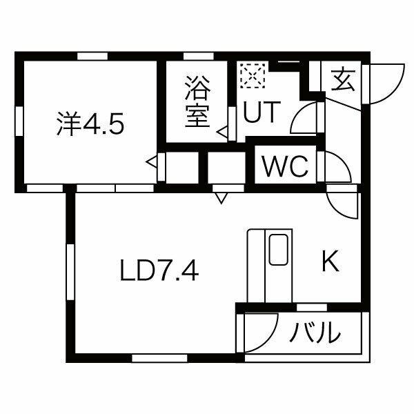 NAGOYA THE VILLA(1LDK/1階)の間取り写真