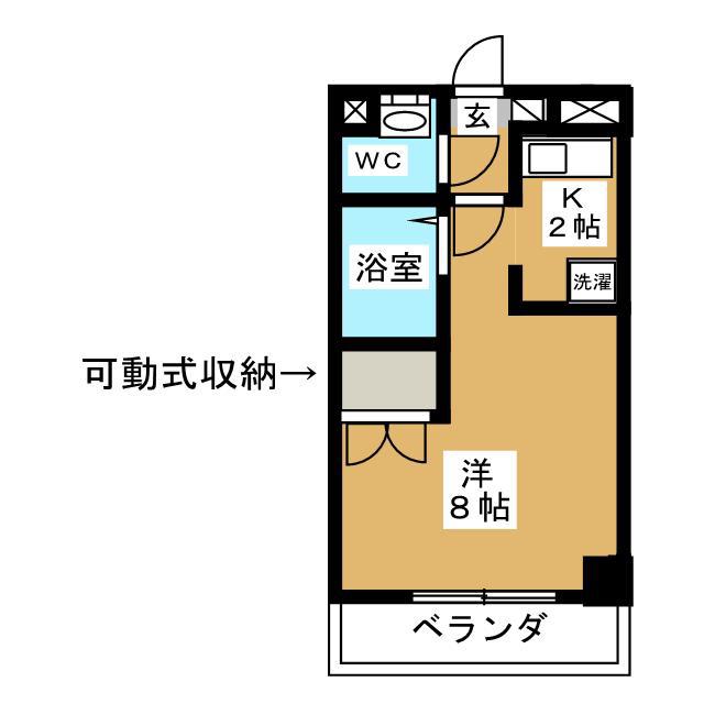 サンメリー(1K/2階)の間取り写真