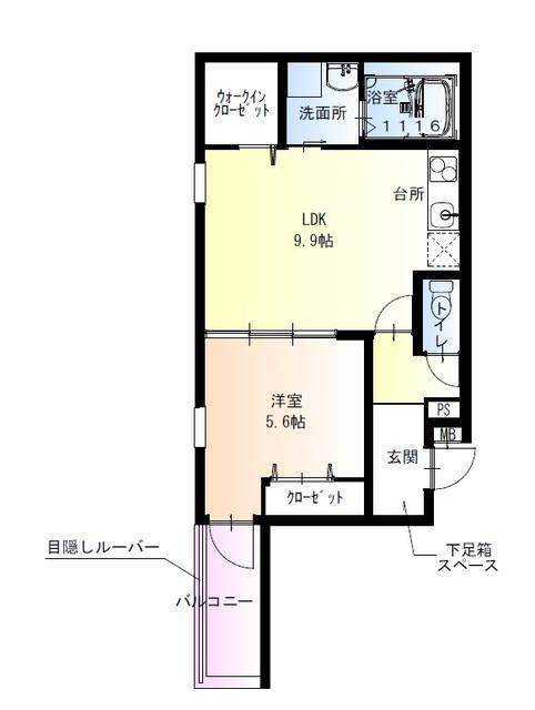 フジパレス高石駅南II番館(1LDK/3階)の間取り写真