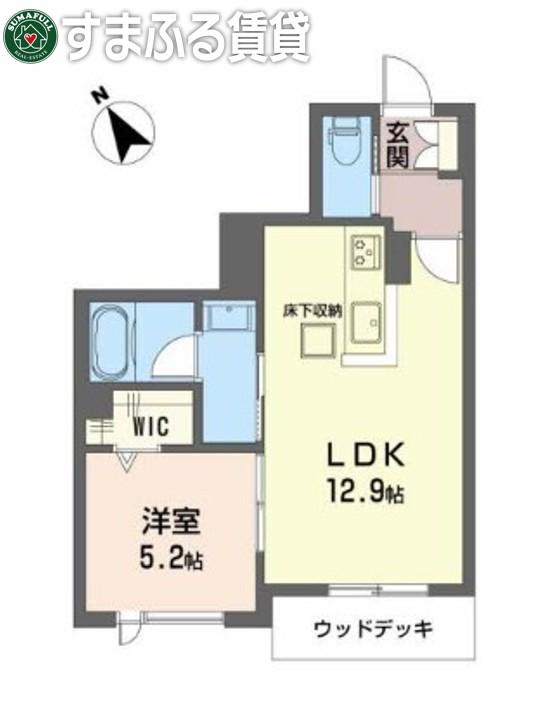 サンオーレ(1LDK/1階)の間取り写真