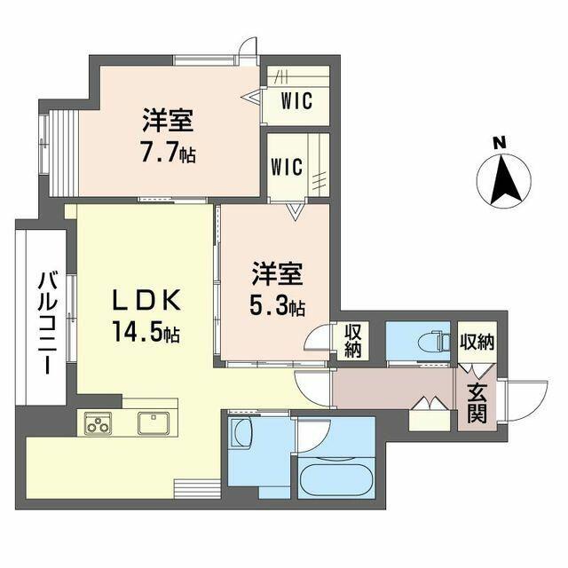 シャンドラ(2LDK/2階)の間取り写真