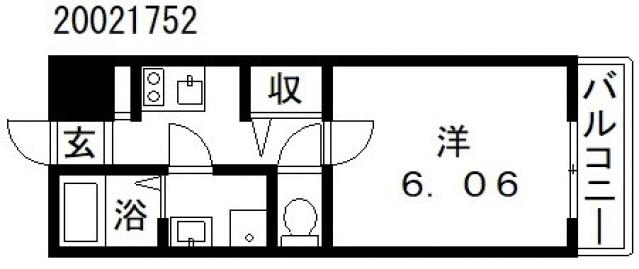 CALM VILLEGE 東田辺(1K/2階)の間取り写真